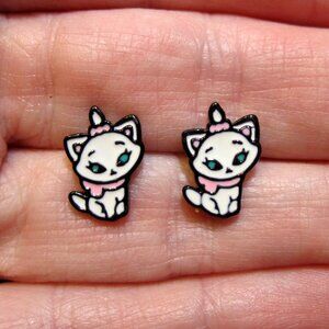 Marie Cat Earrings Aristocat~Hypoallergenic